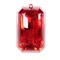 8″ Red Rectangle Jewel Glitter Ornament – Sparkling Acrylic Jewel